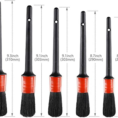 RioDetails Set of 5pcs Detailing Brush-Plastic Bristles