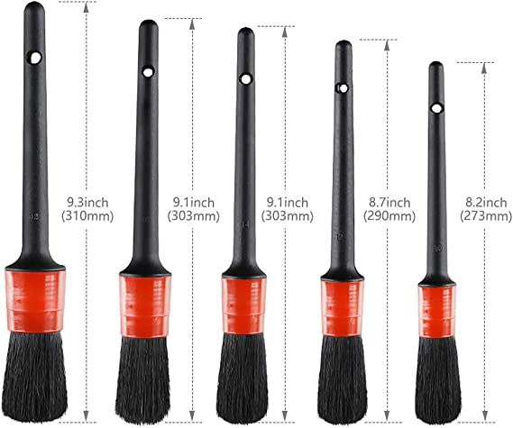 RioDetails Set of 5pcs Detailing Brush-Plastic Bristles