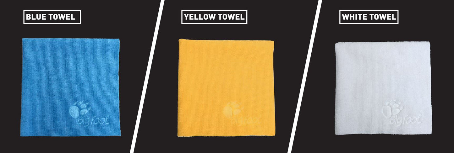 RUPES D-A SYSTEM MICROFIBER TOWELS Pack of 3